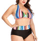 Colorful Striped Bikini Set