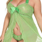 Mesh Halter Babydoll Set