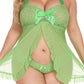 Mesh Halter Babydoll Set