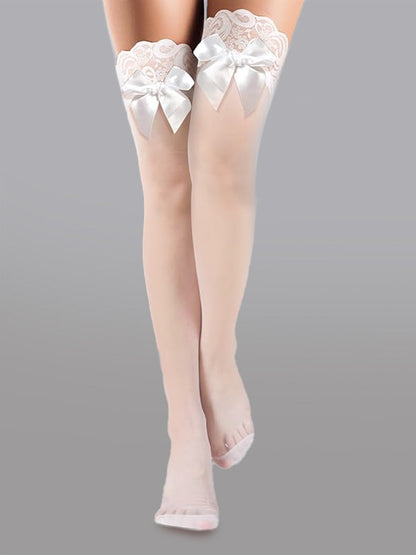 Butterfly Knot Thigh-High Stockings