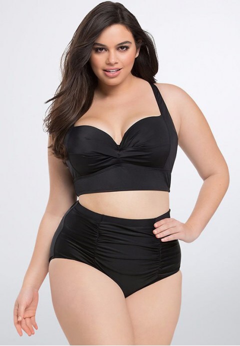 Push Up Ruched High Waisted Bikini Swimsuit