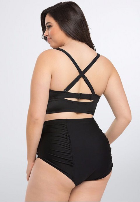 Push Up Ruched High Waisted Bikini Swimsuit
