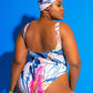 Geometric Printed One Piece Swimsuit