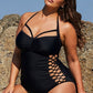 Crisscross Strappy One Piece Swimsuit