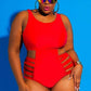 Cutout Strappy One Piece Swimsuit