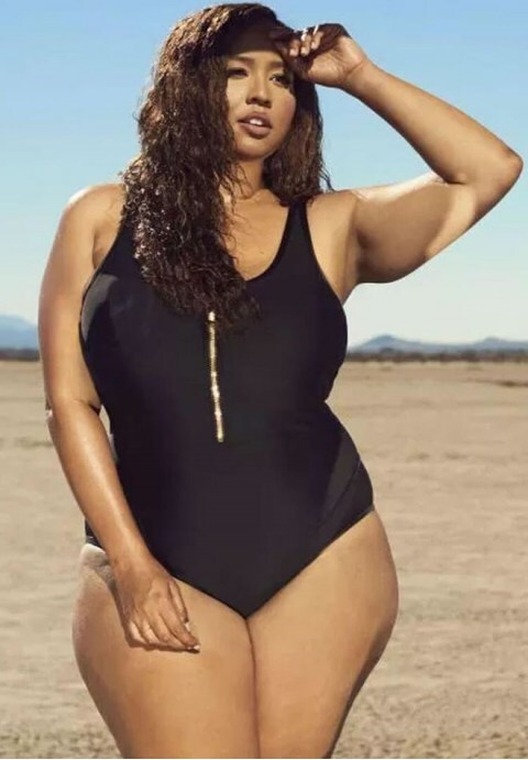Mesh Side Zipper Front One Piece Swimsuit