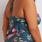 Boho Floral Ruffle Halter High Waist Bikini Swimsuit