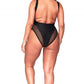 Low Back Eyelet Detail High Cut One Piece Swimsuit