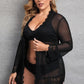 Eyelash Lace Robe and G-String