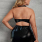 Wet Look Garter Skirt Set