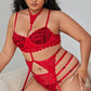 Red Hot Beauty Bra Set
