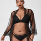 Eyelash Lace Robe and G-String