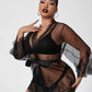 Eyelash Lace Robe and G-String
