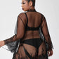 Eyelash Lace Robe and G-String
