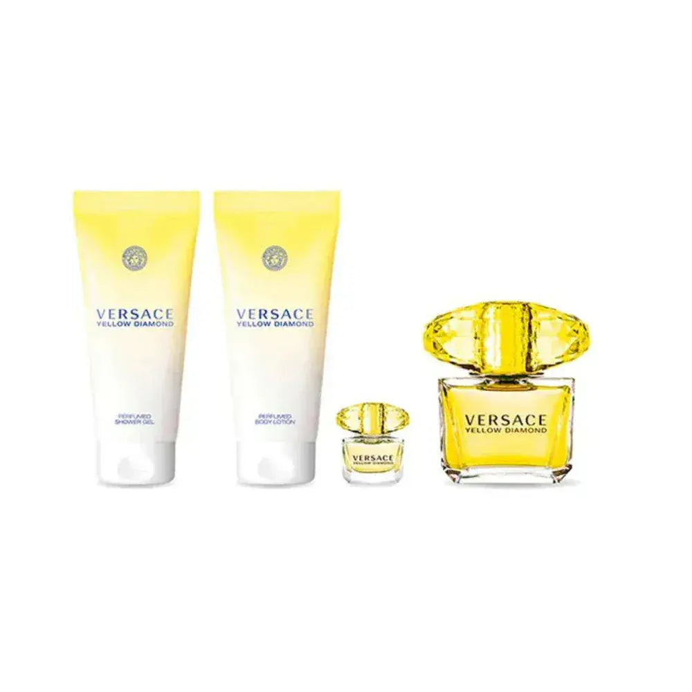 Yellow Diamond By Versace For Women 4Pcs Set EDT Spray
