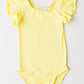 Yellow S/S Flutter Sleeve Leotard