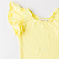 Yellow S/S Flutter Sleeve Leotard
