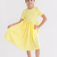 Yellow S/S Pocket Twirl Dress