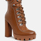 Yeti High Heel Lace Up Biker Boots