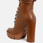 Yeti High Heel Lace Up Biker Boots