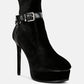 Zeppelin High Platform Velvet Ankle Boots
