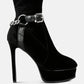 Zeppelin High Platform Velvet Ankle Boots