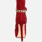 Zeppelin High Platform Velvet Ankle Boots