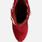 Zeppelin High Platform Velvet Ankle Boots