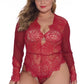 Lace Long Sleeve Teddy