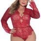 Lace Long Sleeve Teddy
