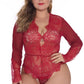 Lace Long Sleeve Teddy