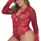 Lace Long Sleeve Teddy