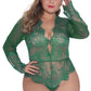 Lace Long Sleeve Teddy