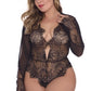 Lace Long Sleeve Teddy