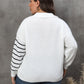 Striped V-Neck Sweater