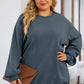Round Neck Dropped Shoulder Sweatshirt
