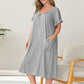 Round Neck Short Sleeve Lounge Dress