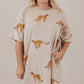 Cheetah Print Side Pockets T Shirt Mini Dress