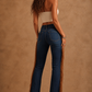 Judy Boot Cut Fringe Jean in Dark Wash