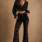 Raven Lace Flares