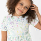 Spring Dandelion Floral S/S Pocket Twirl Dress