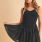Frill Sleeveless Drop Waist Mini Dress