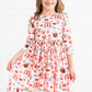 Puppy Love 3/4 Sleeve Pocket Twirl Dress