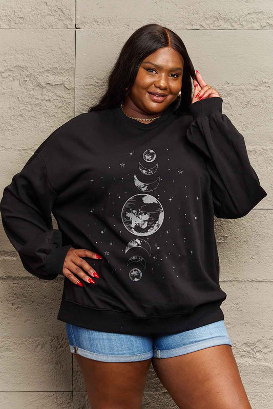 “Earth & Moon” Graphic Sweatshirt
