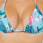 2 Piece Scenic and Floral Prints Bikini