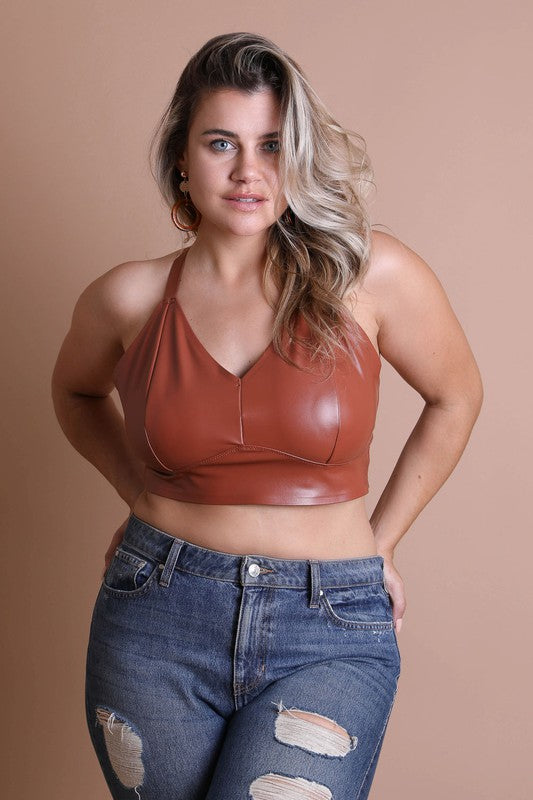 “Fox” Leather Bralette