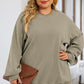 Round Neck Dropped Shoulder Sweatshirt