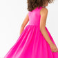 Hot Pink Tank Pocket Twirl Dress