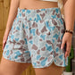 Multicolour Camouflage Elastic Waist Athleisure Shorts