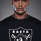 RASTA RAIDERS BLACK Oversized Boxy Tee